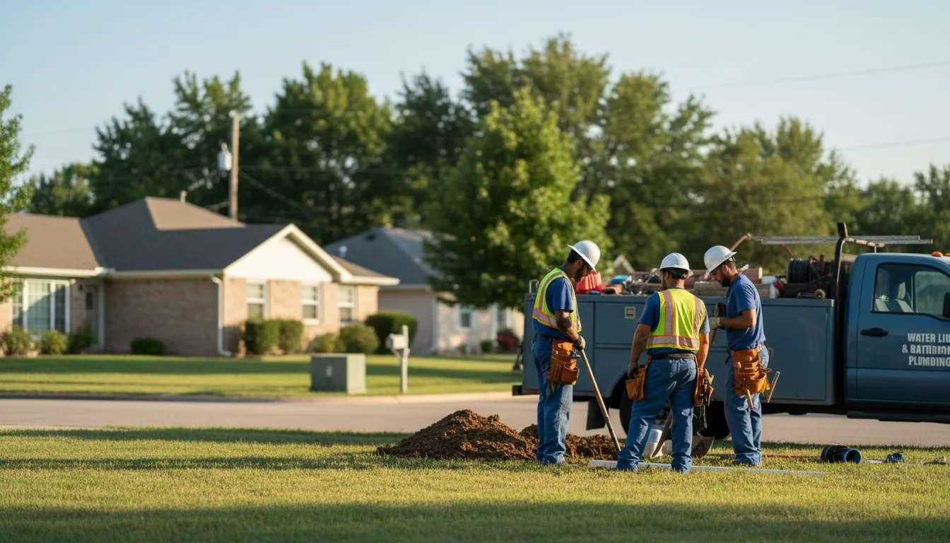 Residential water line and bathroom plumbing service in Richwood, OH